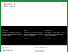 Tablet Screenshot of johnspizzeriarestaurant.com